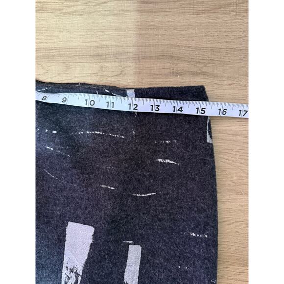 Laundry by Shelli Segal Skirt M Gray Acrylic Metallic Abstract Print Made in USA - Picture 6 of 9